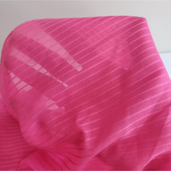 Vintage Boselli Trevira Do Giovanni Bright Pink Scarf Head Wrap Oblong Italy - Picture 3 of 6